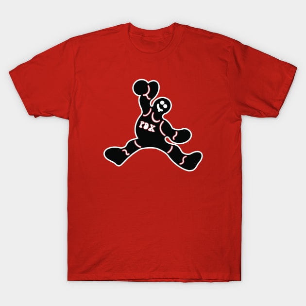 Jumping Portland Trail Blazers Gingerbread Man T-Shirt by Rad Love